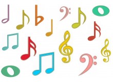 Stickserie - Musiknoten